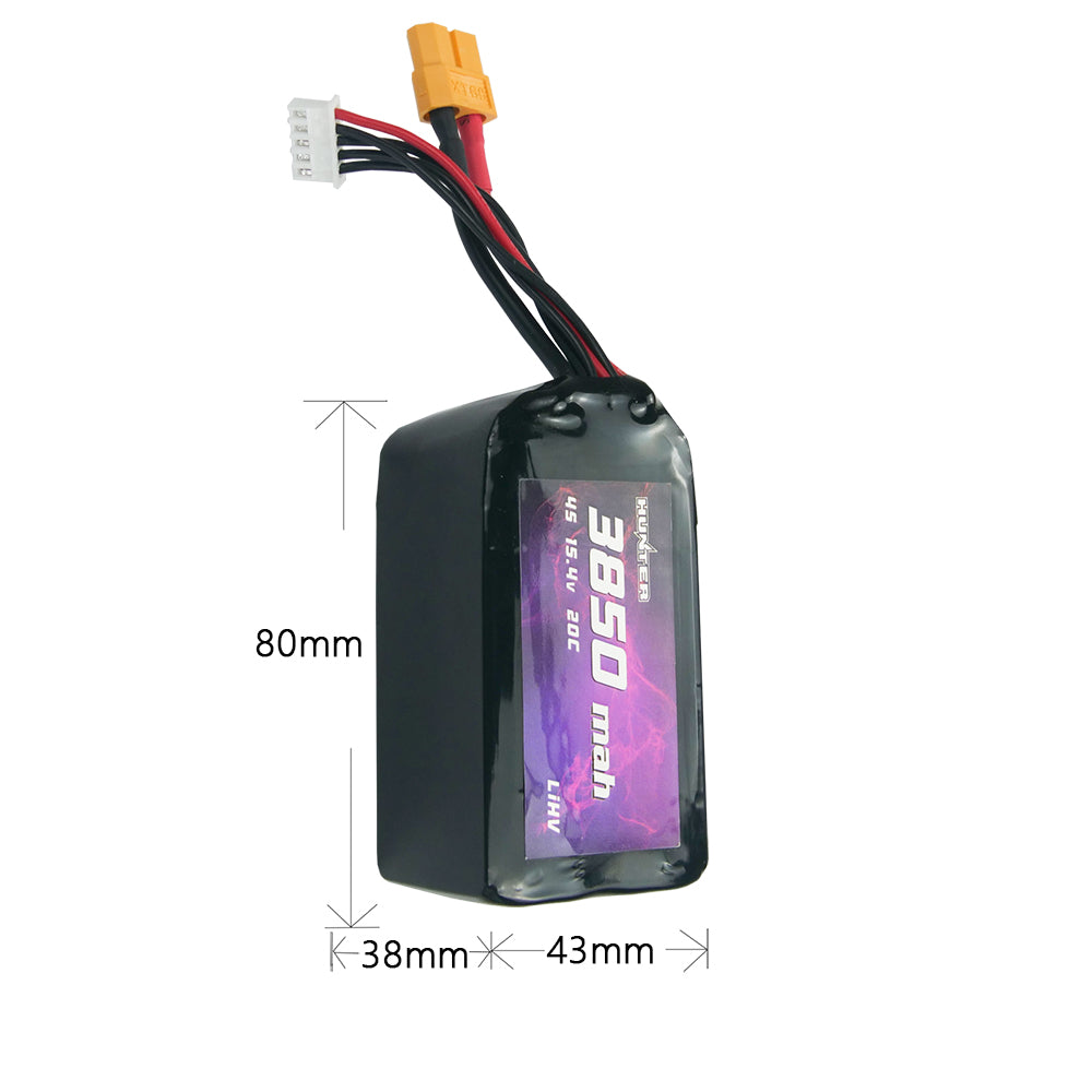 Hunter 4S HV 3850mAh 15.4V 20C Lipo Battery