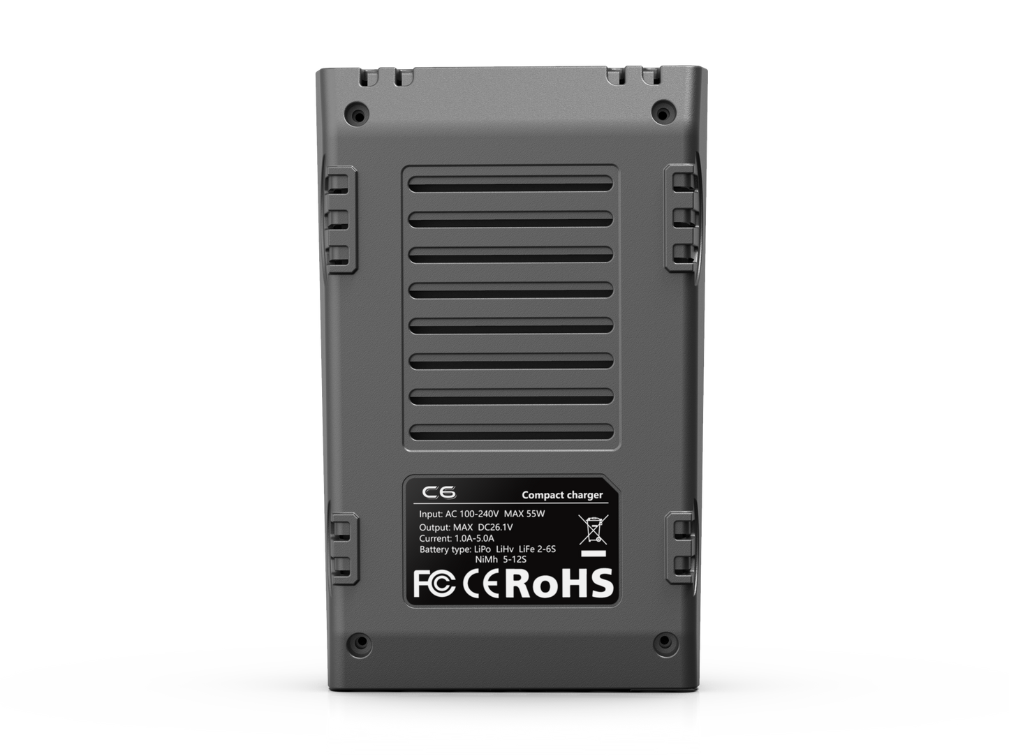 ToolkitRC C6 Compact 1-6S 5A 50W Charger (supports NiMH, LiFe, LiHv, LiPo)