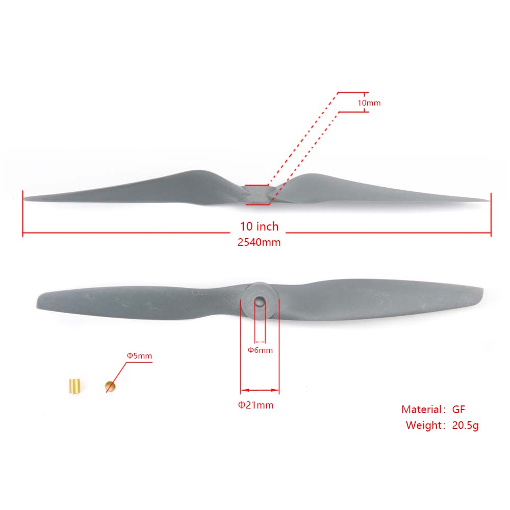 T2 VTOL 1060 Glass fiber propeller CW / CCW