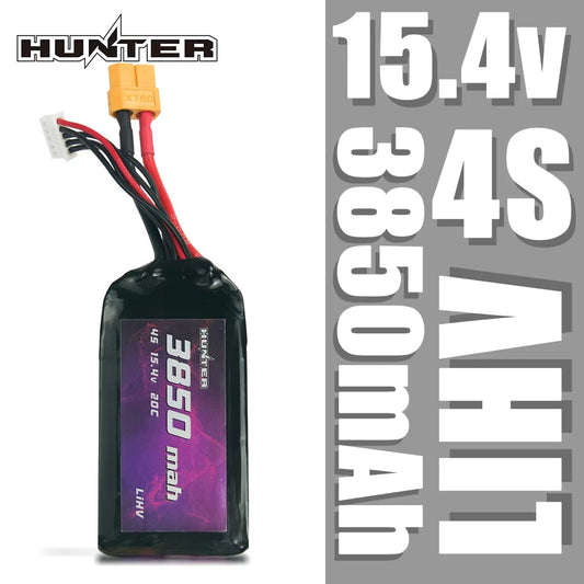 Hunter 4S HV 3850mAh 15.4V 20C Lipo Battery