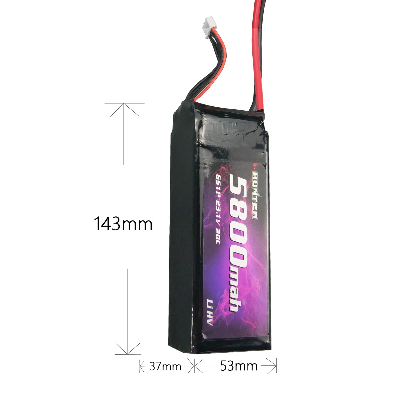 Hunter 6S1P HV 5800mAh 23.1V 20C Lipo Battery